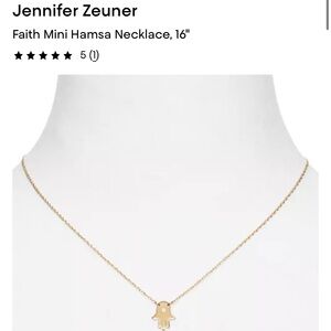 Jennifer Zeuner Faith Mini Hamsa Necklace, 16"